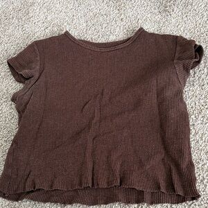 Brandy Melville Brown Crop Top